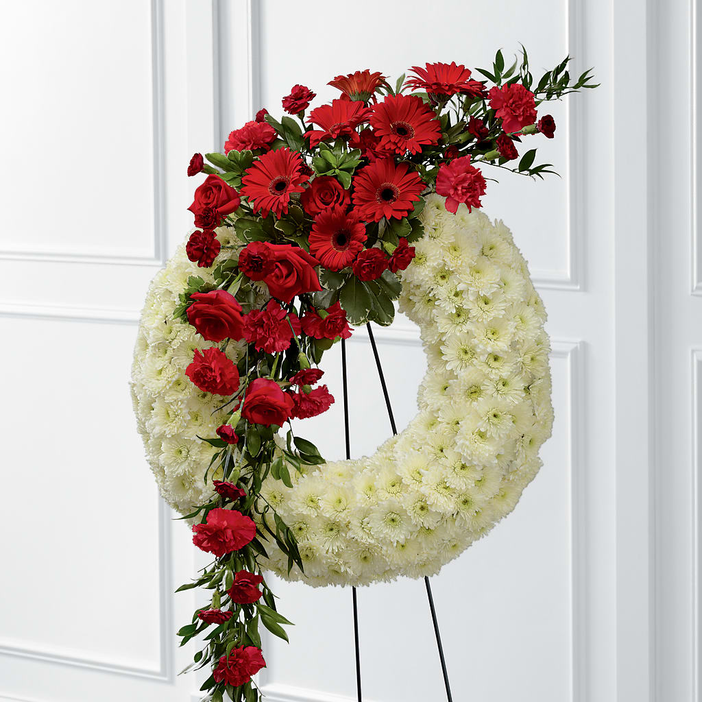 Graceful Tribute Wreath – CARLOS BLOOMS & EVENTS, Garnerville NY