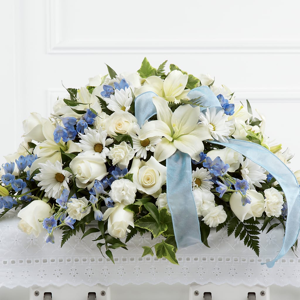 Tender Treasure Casket Spray – CARLOS BLOOMS & EVENTS, Garnerville NY