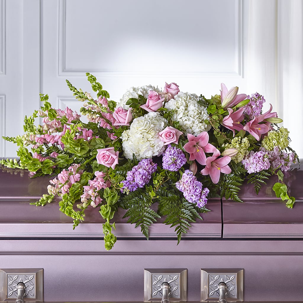 Life's Gratitude Casket Spray – CARLOS BLOOMS & EVENTS, Garnerville NY