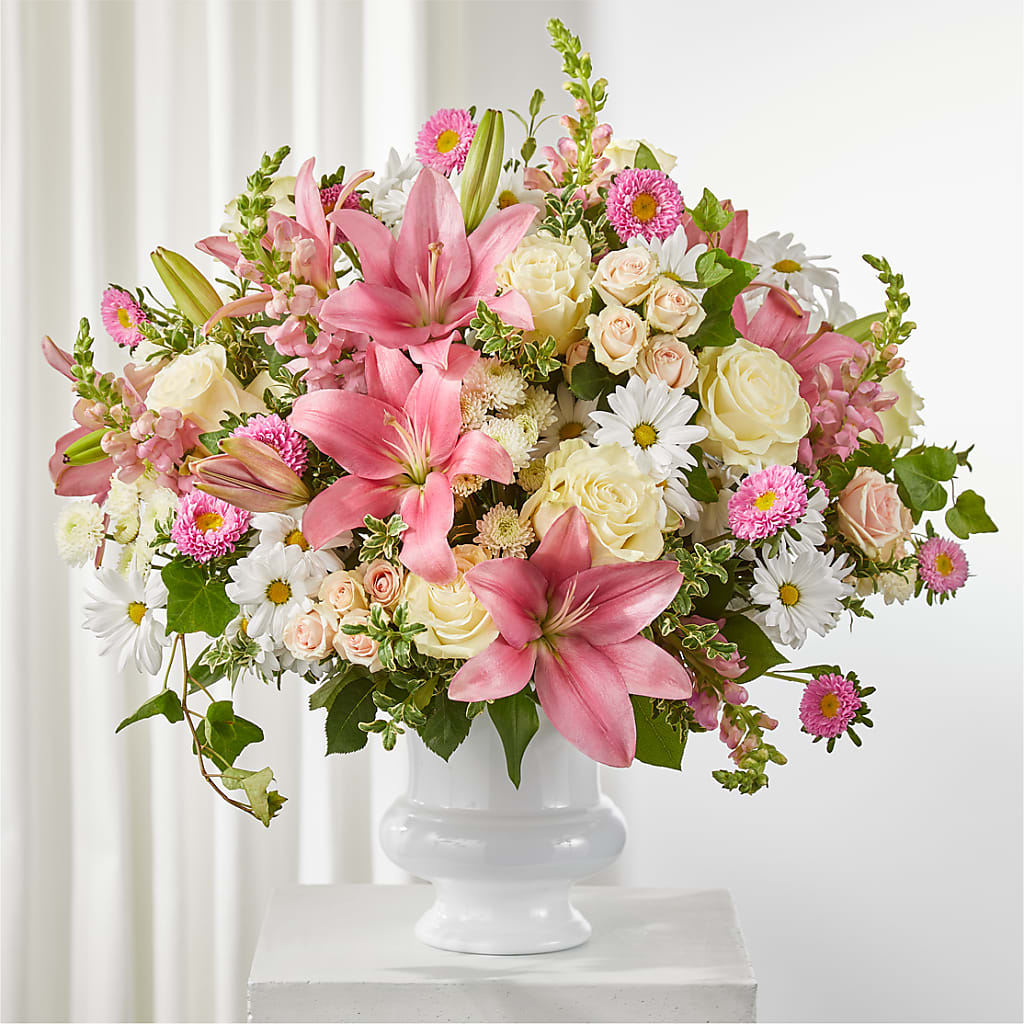 Empathetic Blooms Urn Arrangement – CARLOS BLOOMS & EVENTS, Garnerville NY