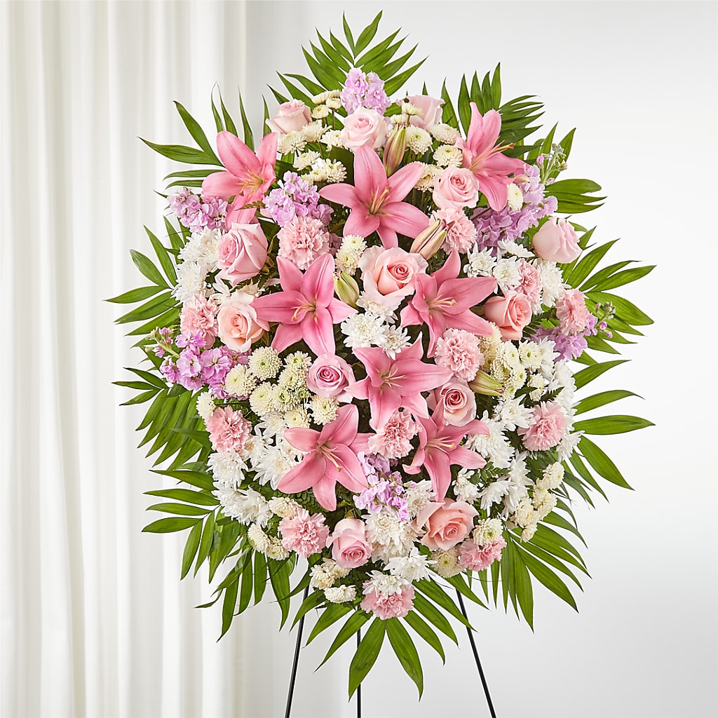 Offering Solace Standing Spray – CARLOS BLOOMS & EVENTS, Garnerville NY