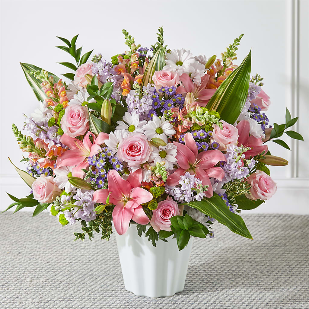Abundant Compassion Floor Basket – CARLOS BLOOMS & EVENTS, Garnerville NY