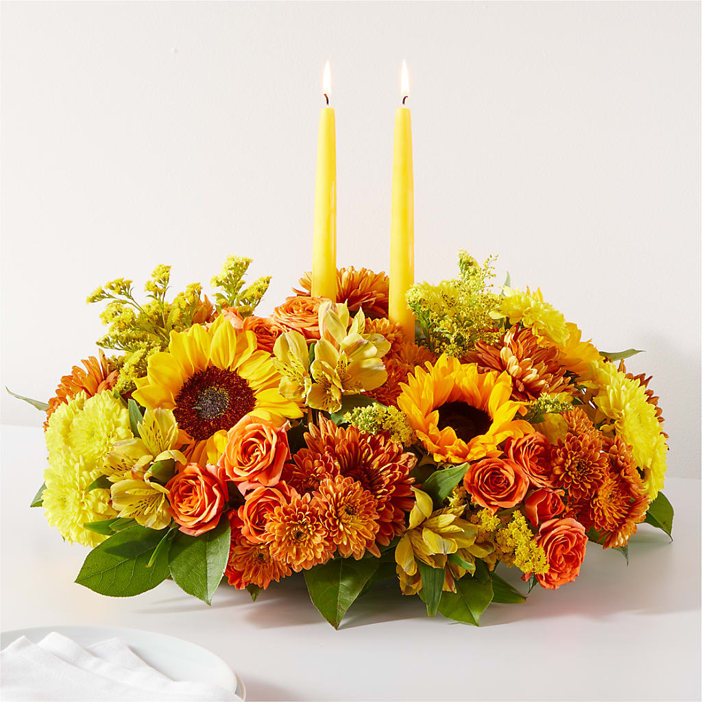 Autumn Harmony Centerpiece – CARLOS BLOOMS & EVENTS, Garnerville NY