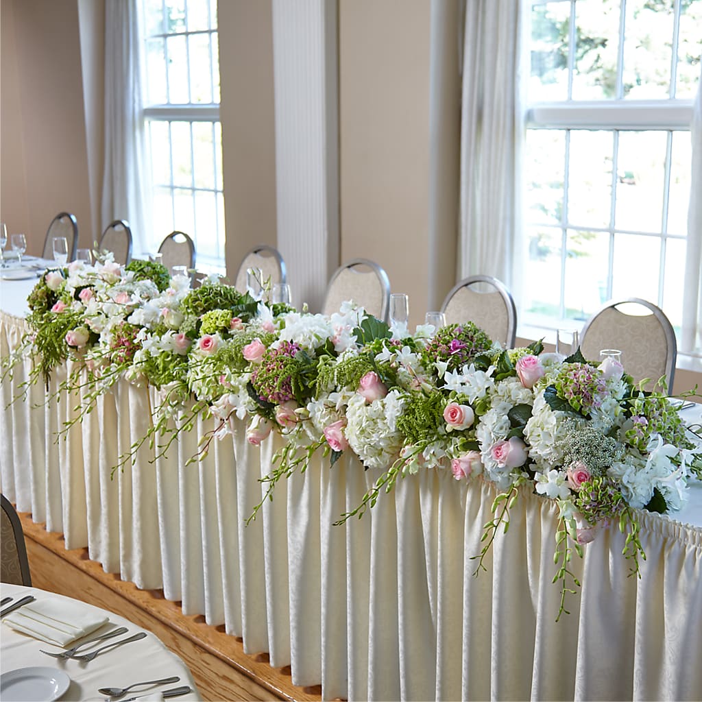 State of Joy Head Table Arrangement – CARLOS BLOOMS & EVENTS, Garnerville NY