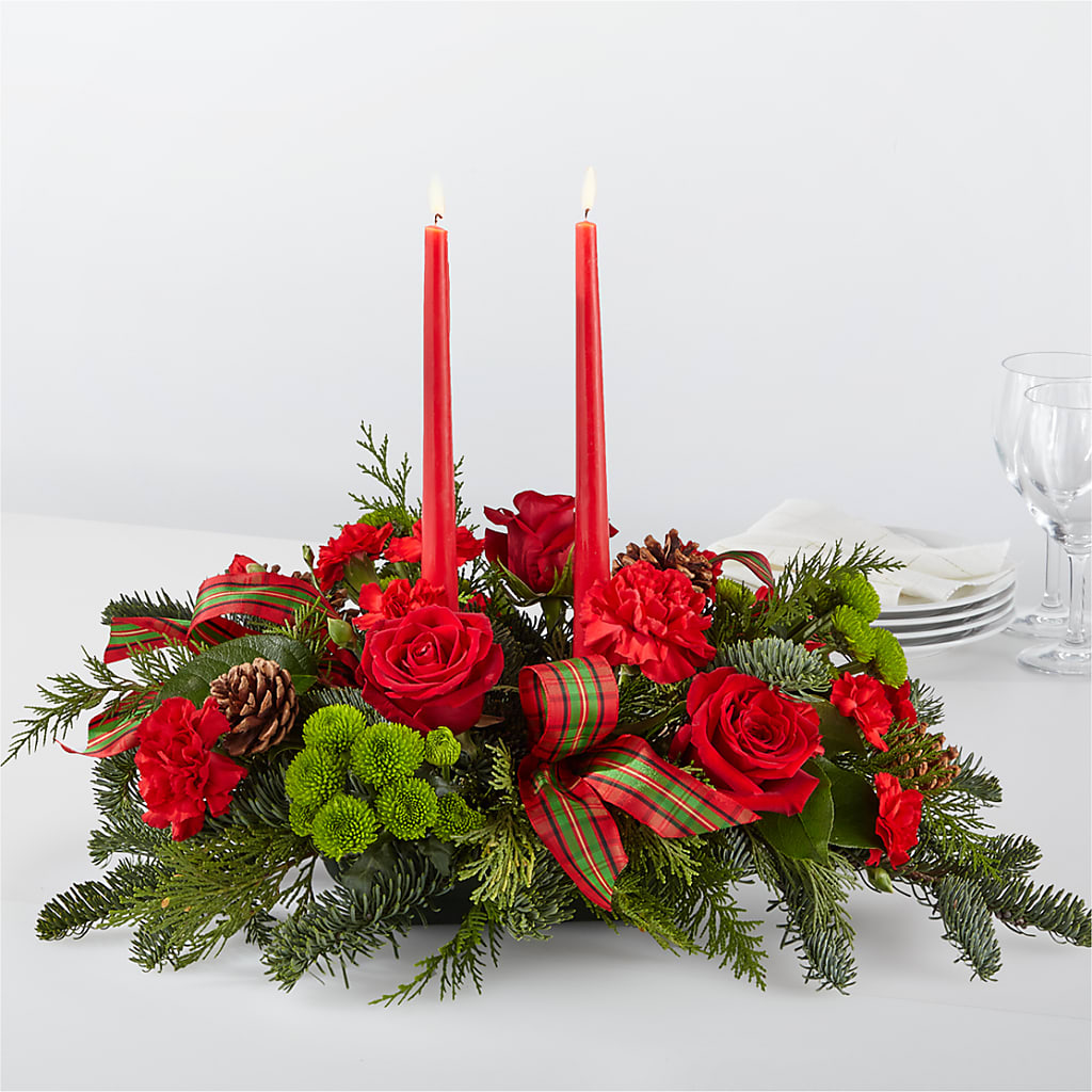 By the Candlelight Centerpiece – CARLOS BLOOMS & EVENTS, Garnerville NY