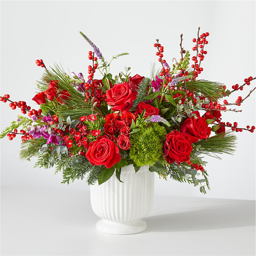 Big Red Bow Bouquet – CARLOS BLOOMS & EVENTS, Garnerville NY