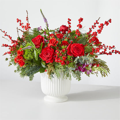 Big Red Bow Bouquet – CARLOS BLOOMS & EVENTS, Garnerville NY