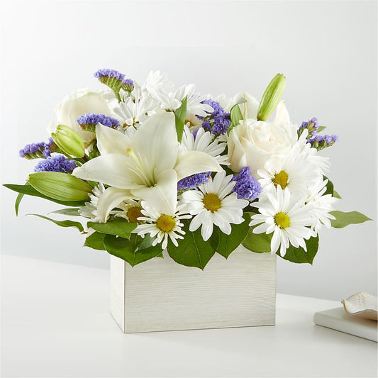 Beyond Blue Box Bouquet – CARLOS BLOOMS & EVENTS, Garnerville NY