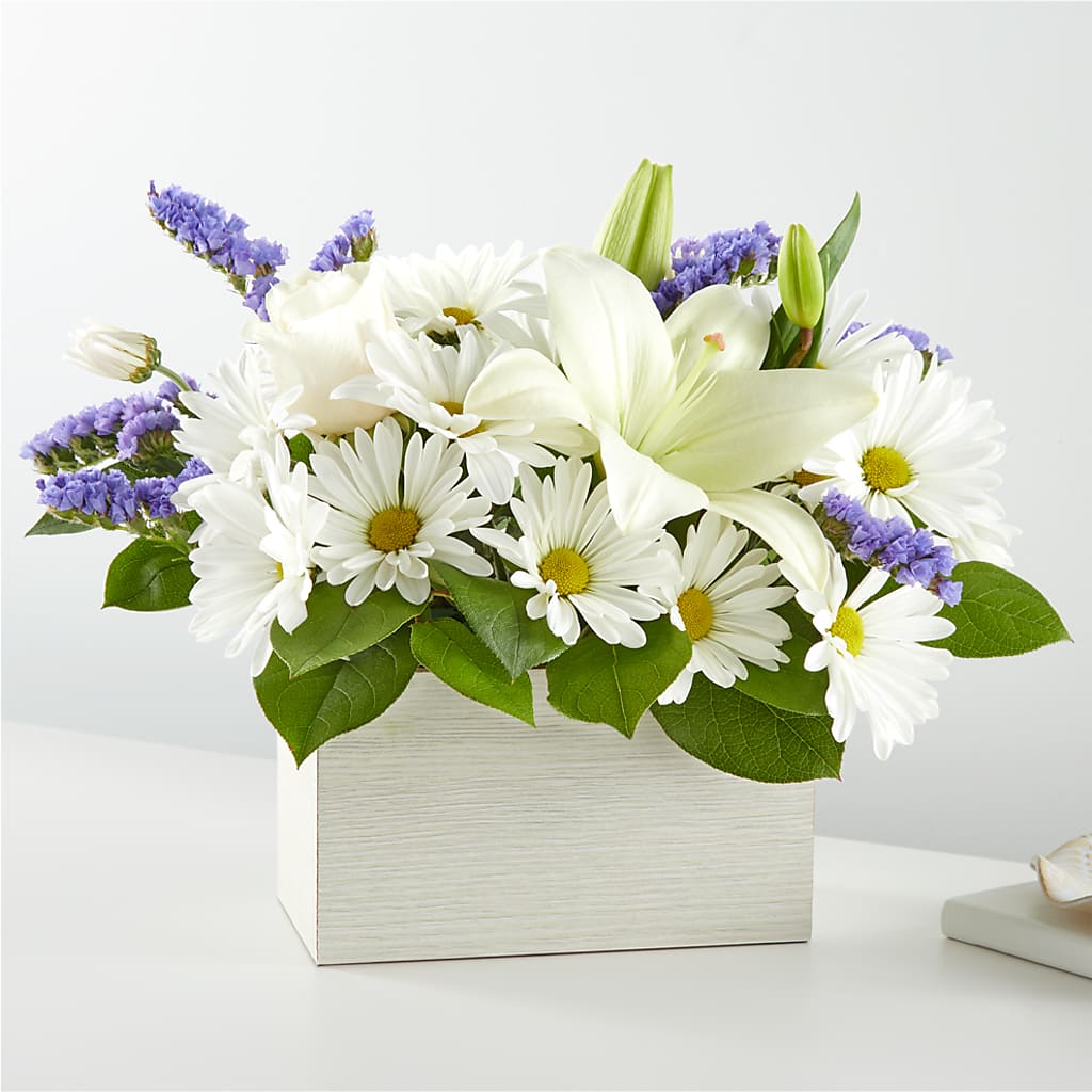 Beyond Blue Box Bouquet – CARLOS BLOOMS & EVENTS, Garnerville NY