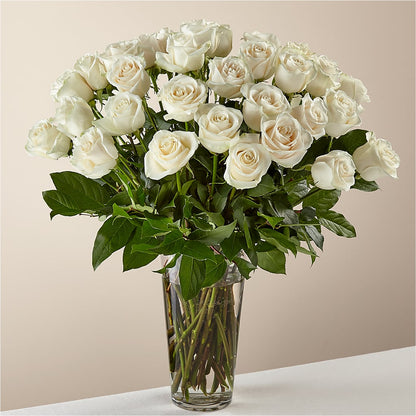 Long Stem White Rose Bouquet – CARLOS BLOOMS & EVENTS, Garnerville NY