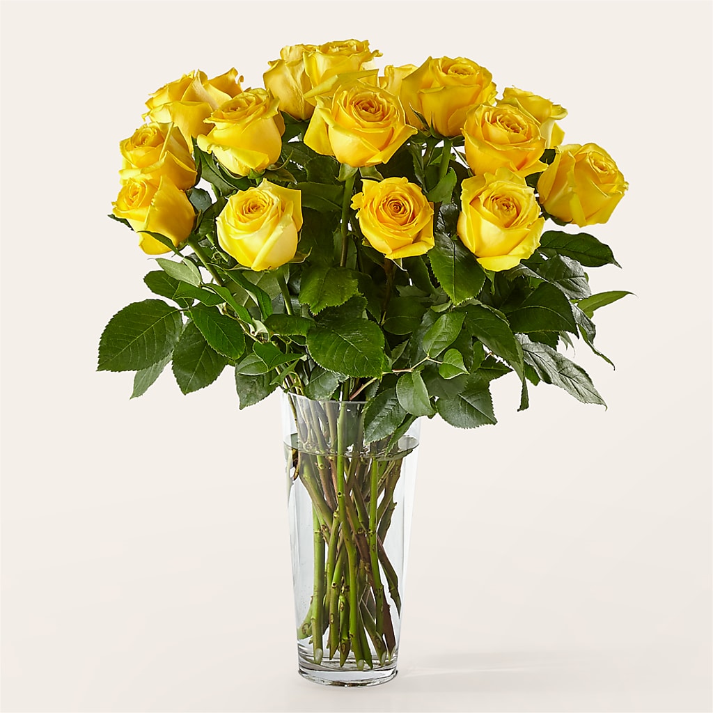 Long Stem Yellow Rose Bouquet – CARLOS BLOOMS & EVENTS, Garnerville NY