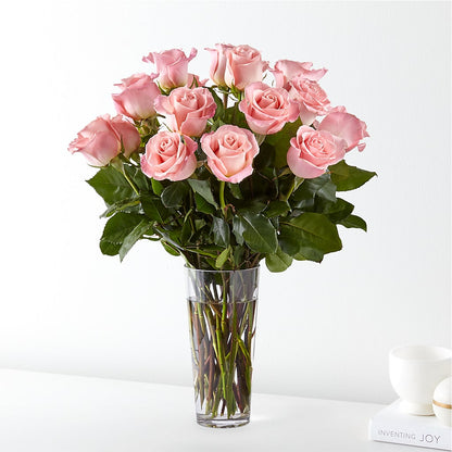 Long Stem Pink Rose Bouquet – CARLOS BLOOMS & EVENTS, Garnerville NY
