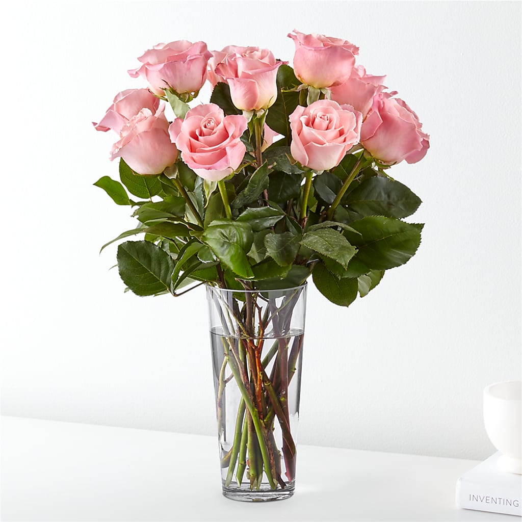 Long Stem Pink Rose Bouquet – CARLOS BLOOMS & EVENTS, Garnerville NY