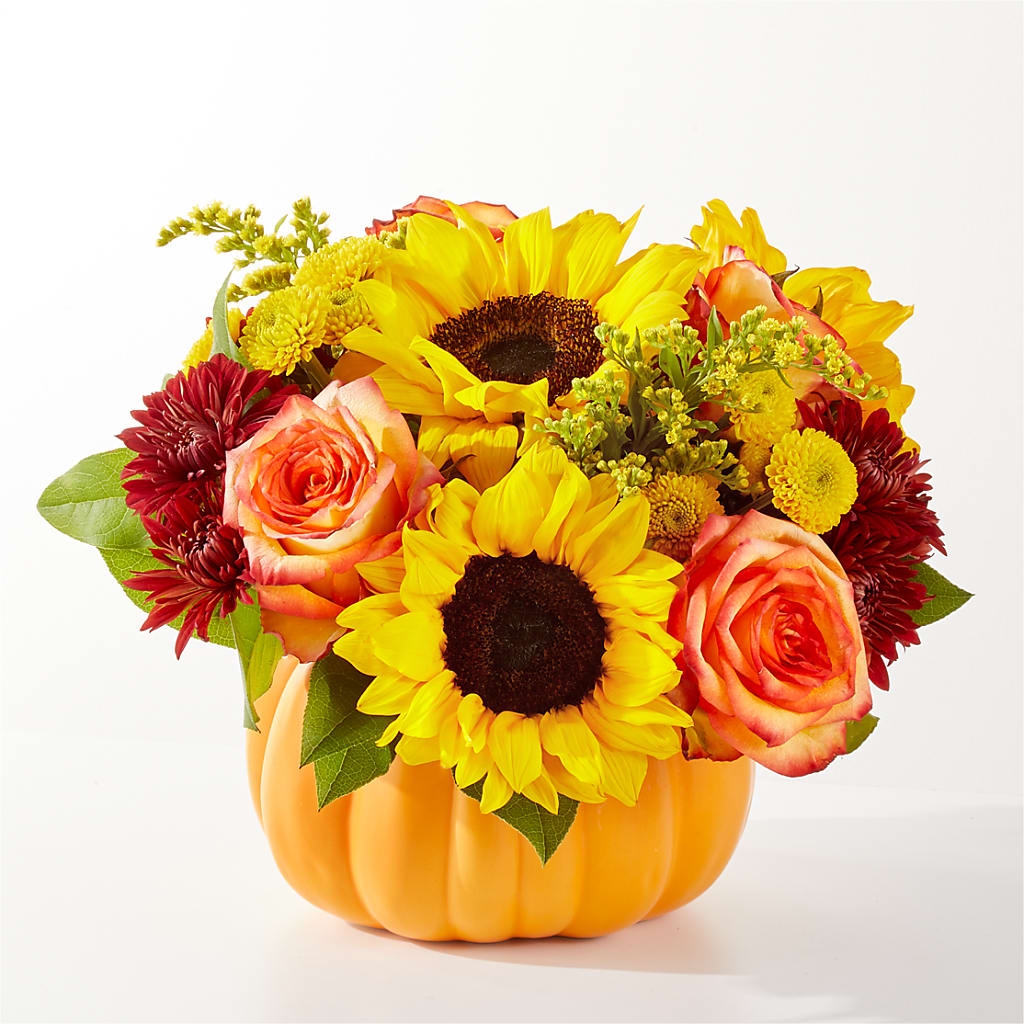 Golden Gourd Pumpkin Bouquet – CARLOS BLOOMS & EVENTS, Garnerville NY