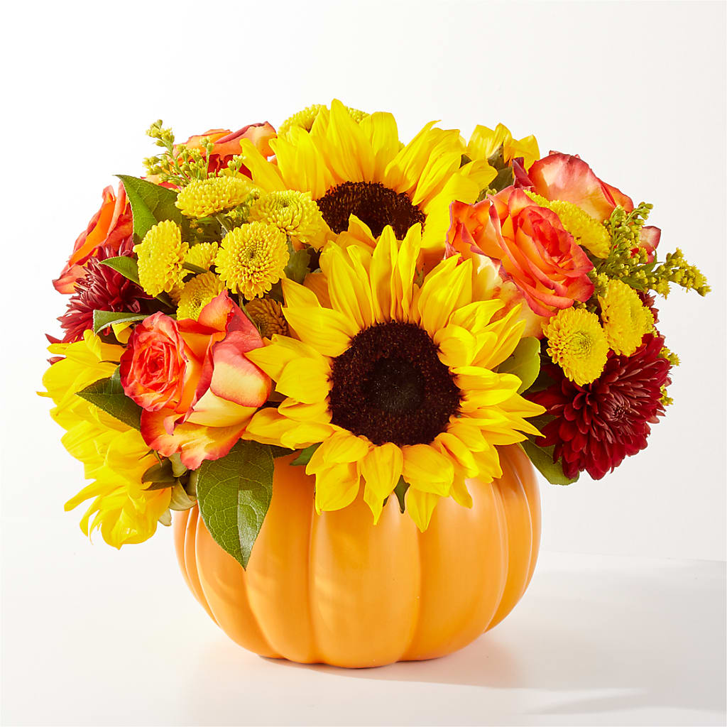 Golden Gourd Pumpkin Bouquet – CARLOS BLOOMS & EVENTS, Garnerville NY