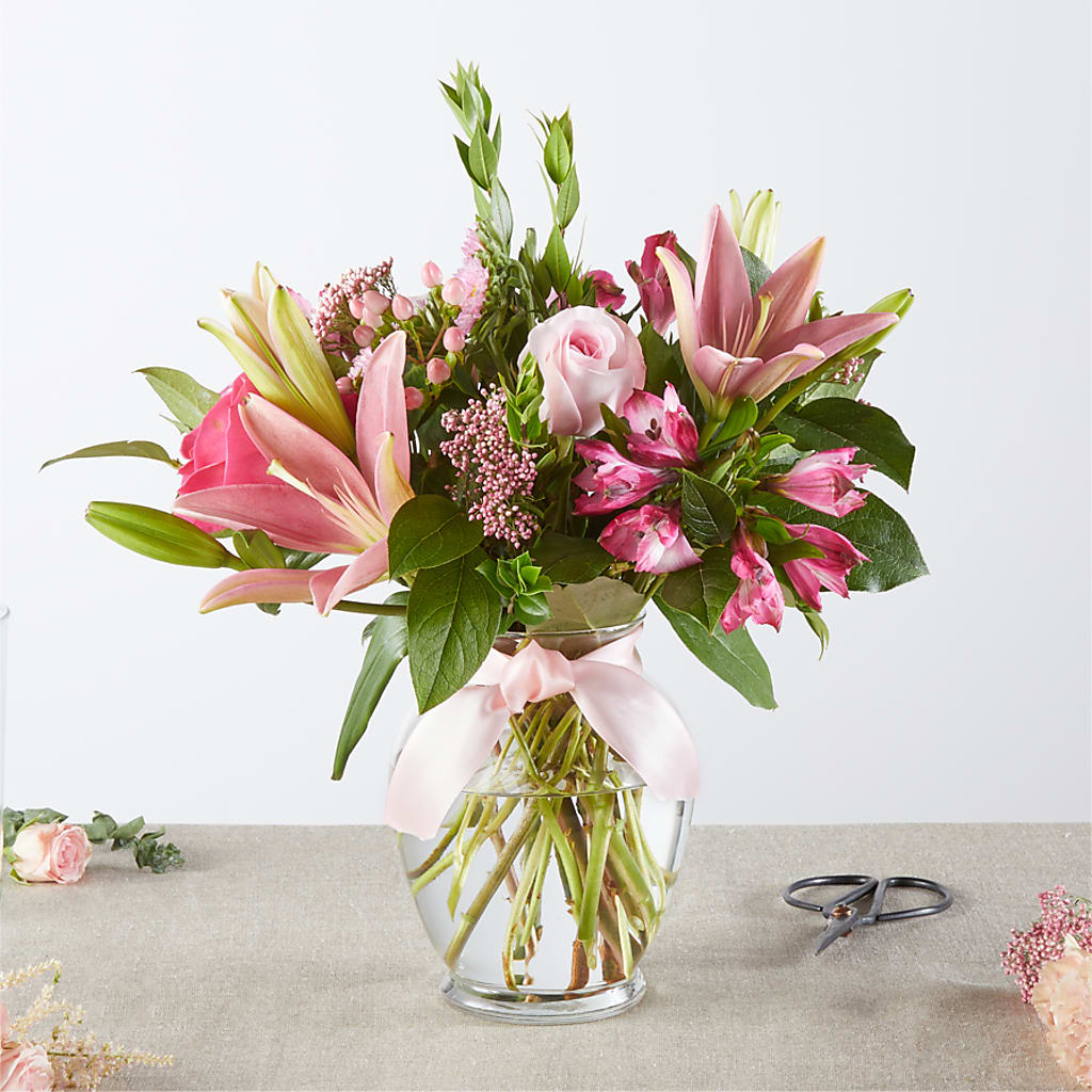 Pink Ribbon - A Florist Original – CARLOS BLOOMS & EVENTS, Garnerville NY