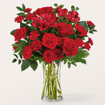 Brilliant Ruby Bouquet – CARLOS BLOOMS & EVENTS, Garnerville NY