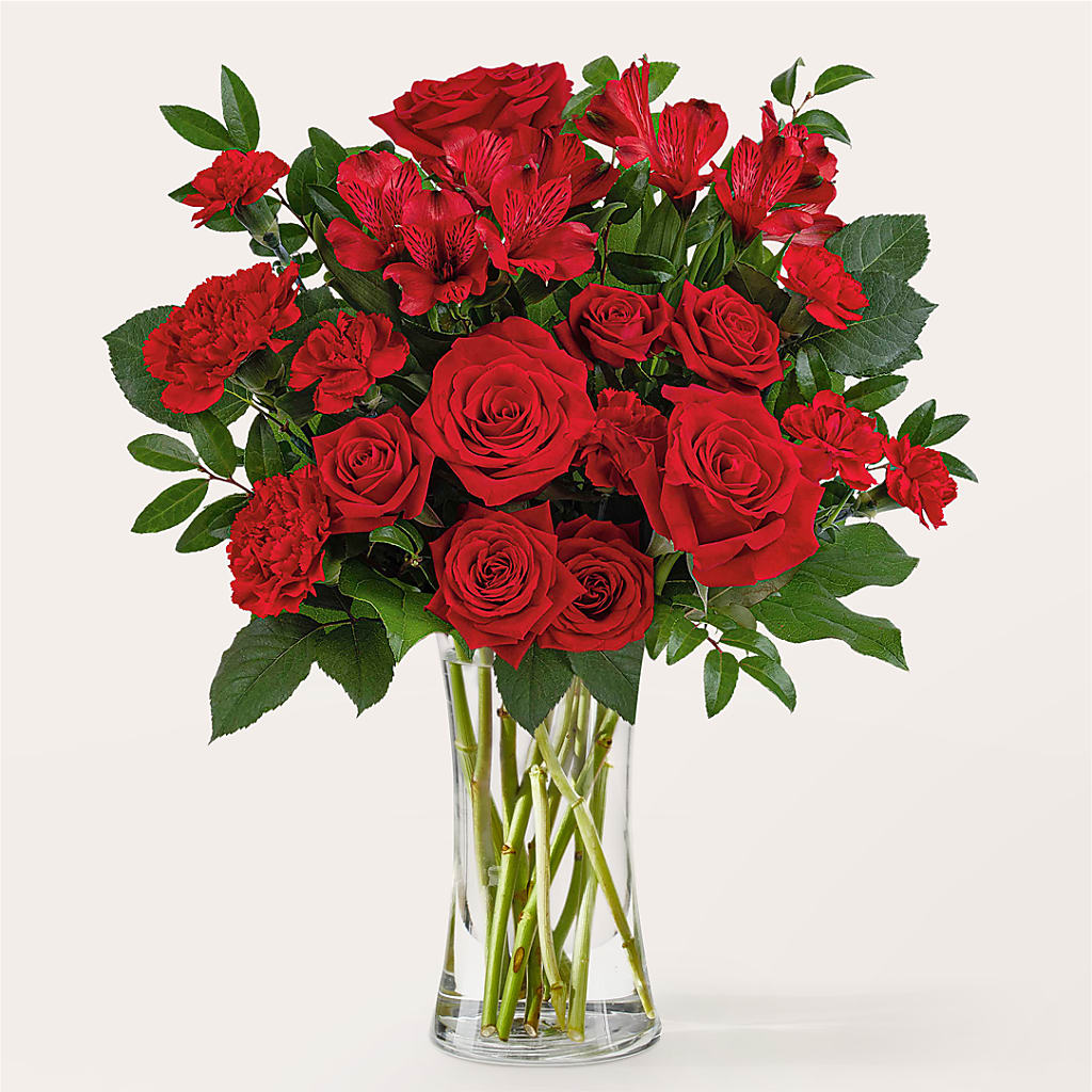 Brilliant Ruby Bouquet – CARLOS BLOOMS & EVENTS, Garnerville NY