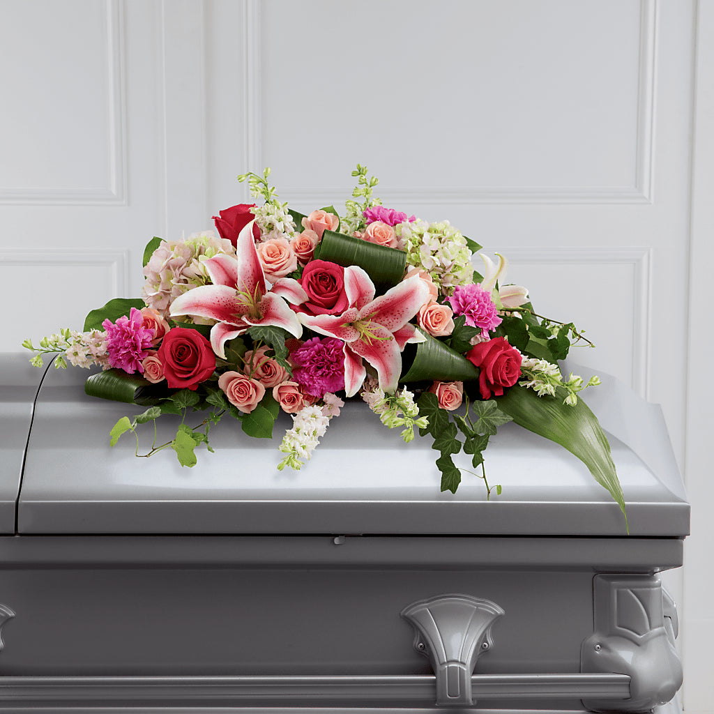 Splendid Grace Casket Spray – CARLOS BLOOMS & EVENTS, Garnerville NY