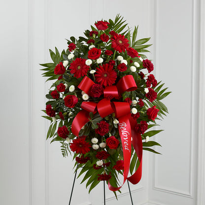 Treasured Memories Standing Spray – CARLOS BLOOMS & EVENTS, Garnerville NY