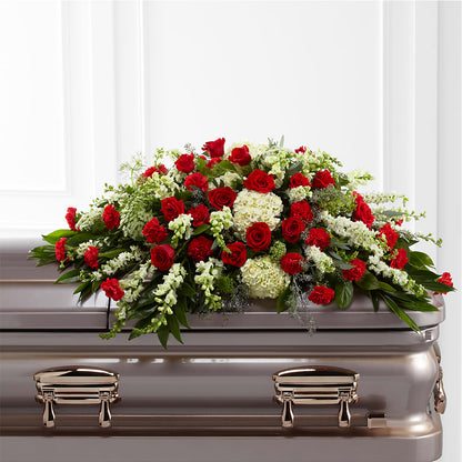 Sincerity Casket Spray – CARLOS BLOOMS & EVENTS, Garnerville NY
