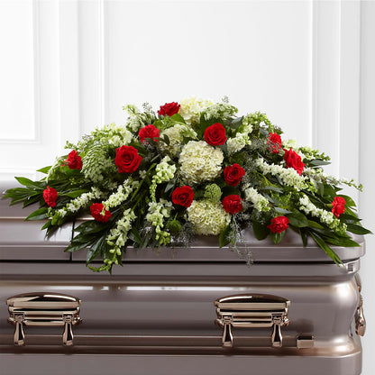 Sincerity Casket Spray – CARLOS BLOOMS & EVENTS, Garnerville NY