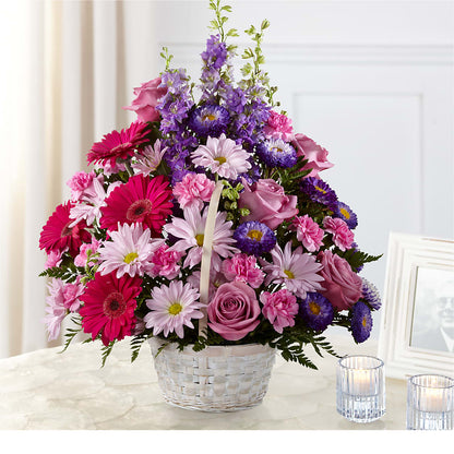 Pastel Peace Basket – CARLOS BLOOMS & EVENTS, Garnerville NY