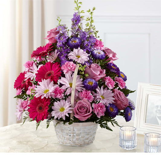 Pastel Peace Basket – CARLOS BLOOMS & EVENTS, Garnerville NY
