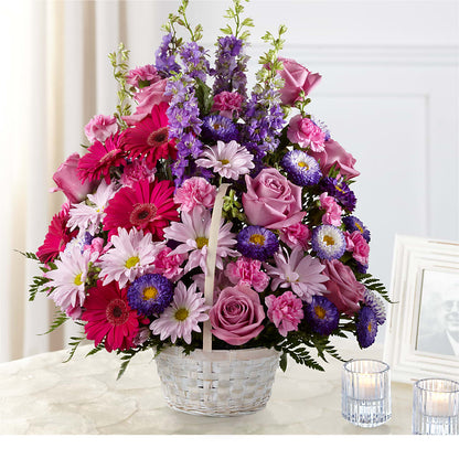 Pastel Peace Basket – CARLOS BLOOMS & EVENTS, Garnerville NY