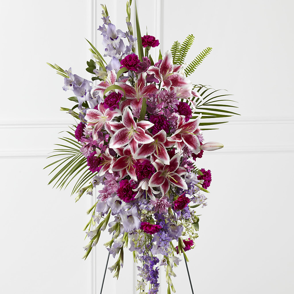Tender Touch Standing Spray – CARLOS BLOOMS & EVENTS, Garnerville NY