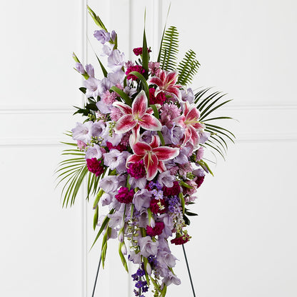 Tender Touch Standing Spray – CARLOS BLOOMS & EVENTS, Garnerville NY
