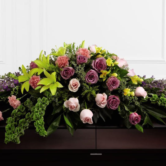 Forever Beloved Casket Spray – CARLOS BLOOMS & EVENTS, Garnerville NY