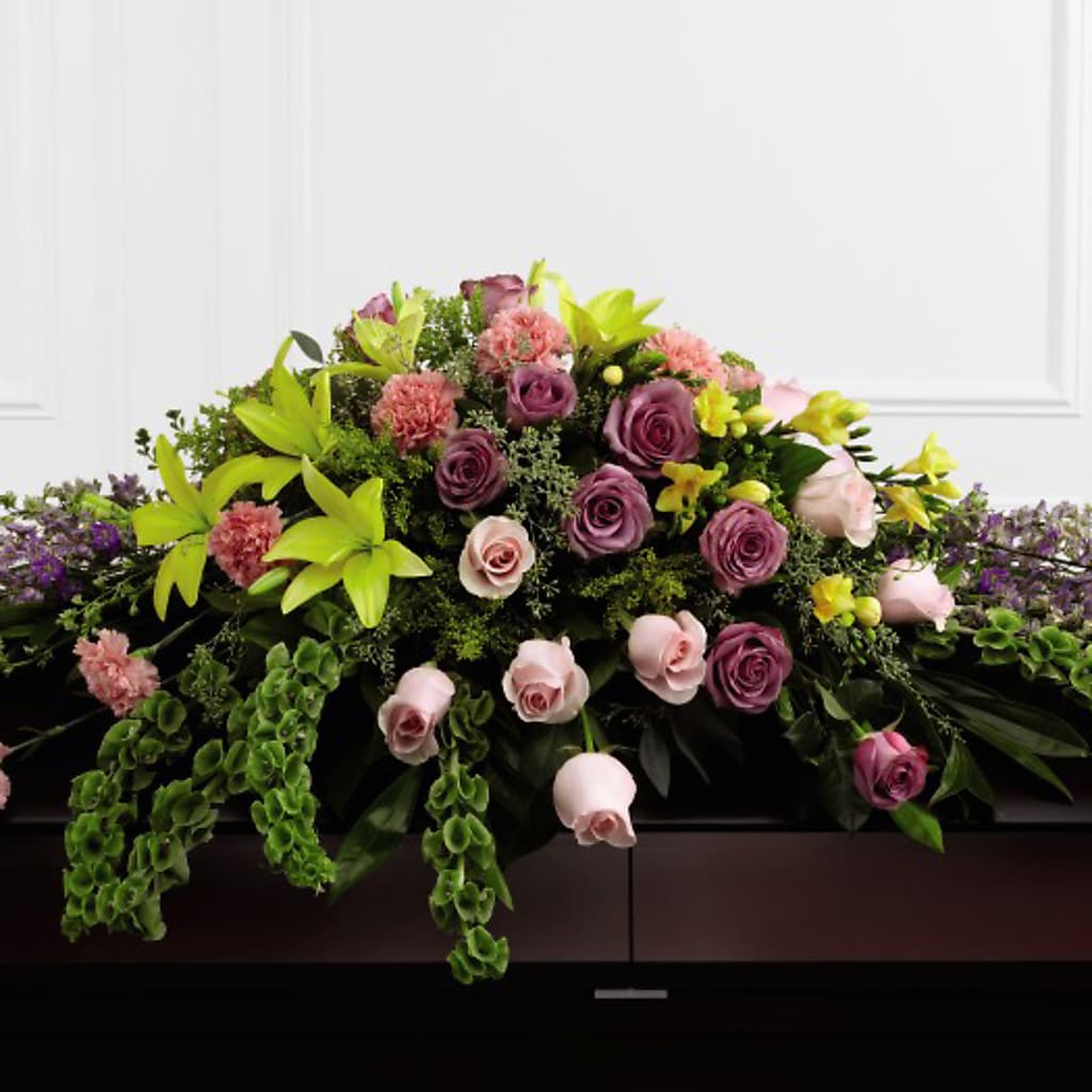 Forever Beloved Casket Spray – CARLOS BLOOMS & EVENTS, Garnerville NY