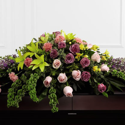 Forever Beloved Casket Spray – CARLOS BLOOMS & EVENTS, Garnerville NY
