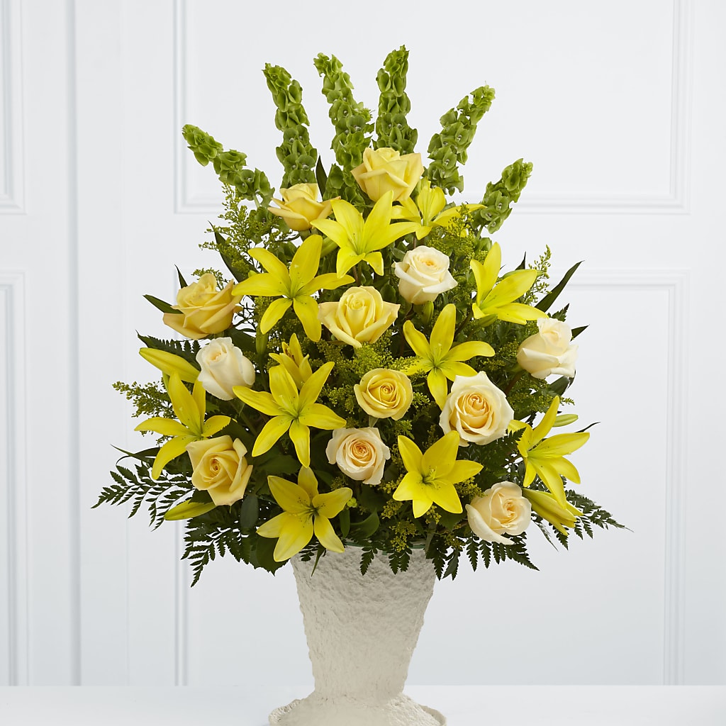 Golden Memories Arrangement – CARLOS BLOOMS & EVENTS, Garnerville NY