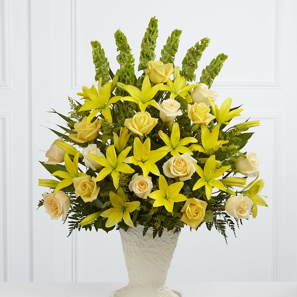 Golden Memories Arrangement – CARLOS BLOOMS & EVENTS, Garnerville NY