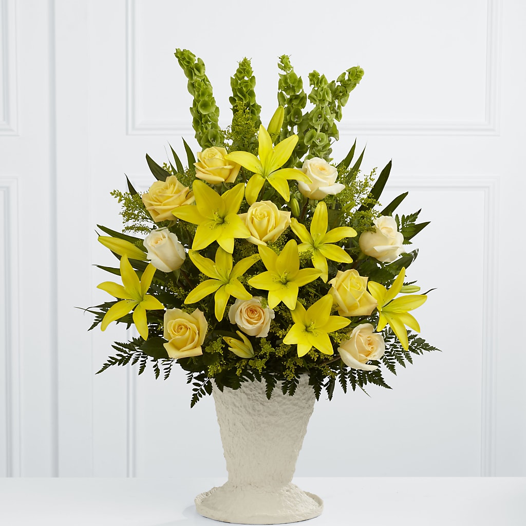 Golden Memories Arrangement – CARLOS BLOOMS & EVENTS, Garnerville NY