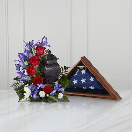 Patriotic Tribute Arrangement – CARLOS BLOOMS & EVENTS, Garnerville NY