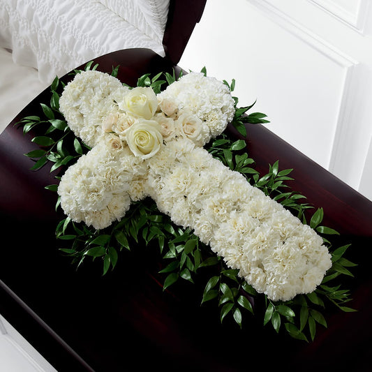 Peaceful Memories Casket Spray (Standard) – CARLOS BLOOMS & EVENTS, Garnerville NY