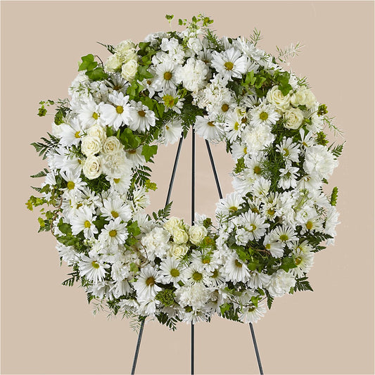 Faithful Wishes Wreath – CARLOS BLOOMS & EVENTS, Garnerville NY