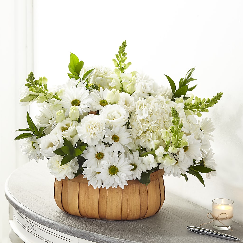 Pure Ivory Basket – CARLOS BLOOMS & EVENTS, Garnerville NY
