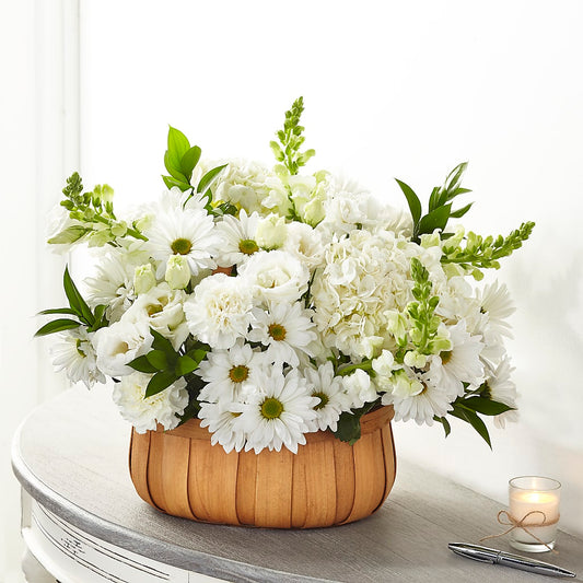 Pure Ivory Basket – CARLOS BLOOMS & EVENTS, Garnerville NY