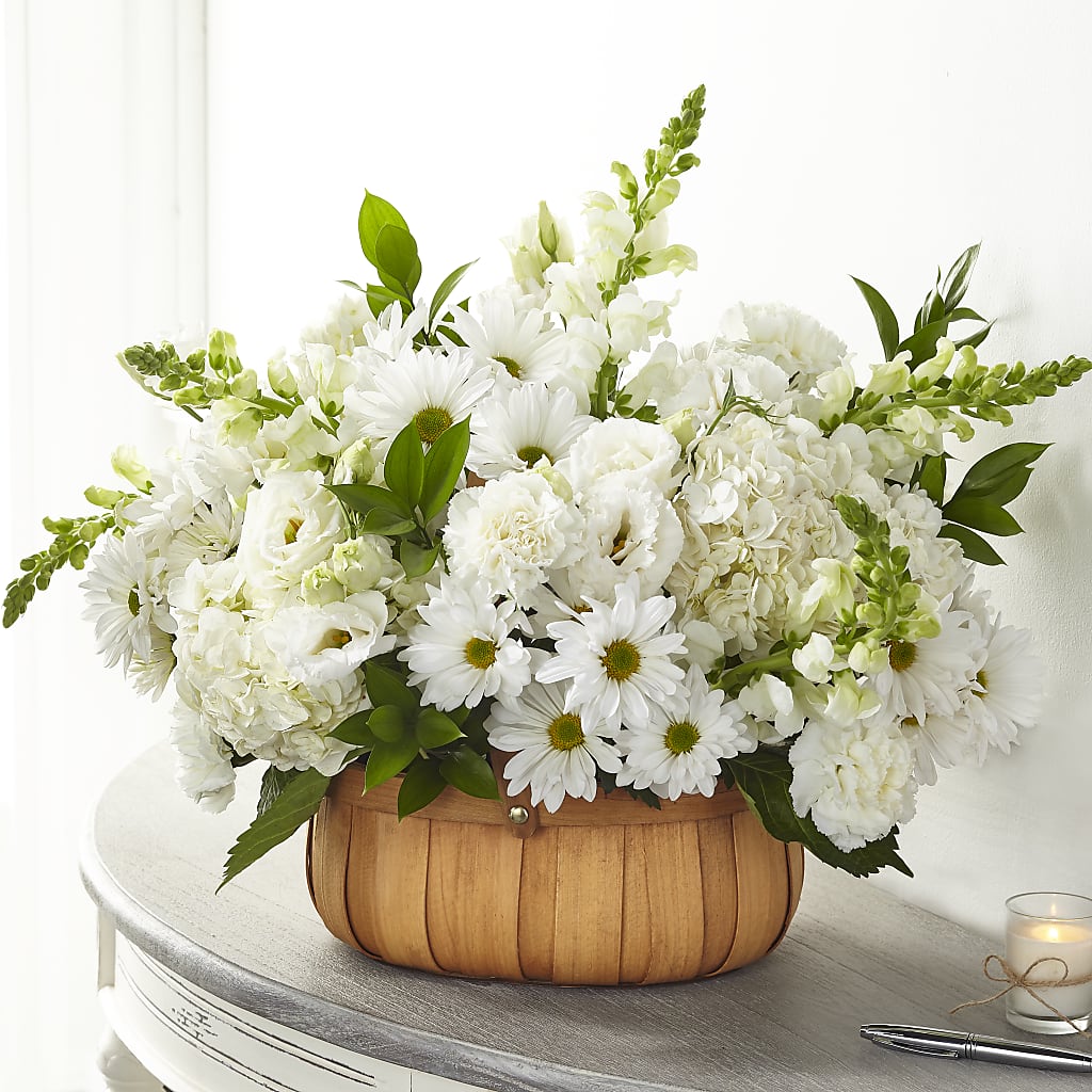 Pure Ivory Basket – CARLOS BLOOMS & EVENTS, Garnerville NY