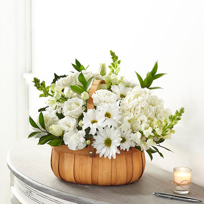 Pure Ivory Basket – CARLOS BLOOMS & EVENTS, Garnerville NY