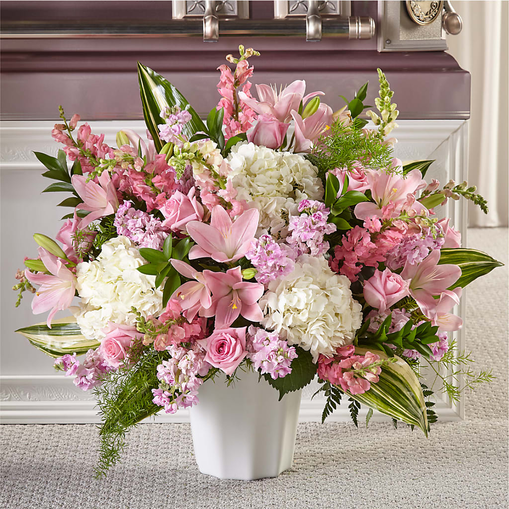 Simply Serene Floor Basket – CARLOS BLOOMS & EVENTS, Garnerville NY