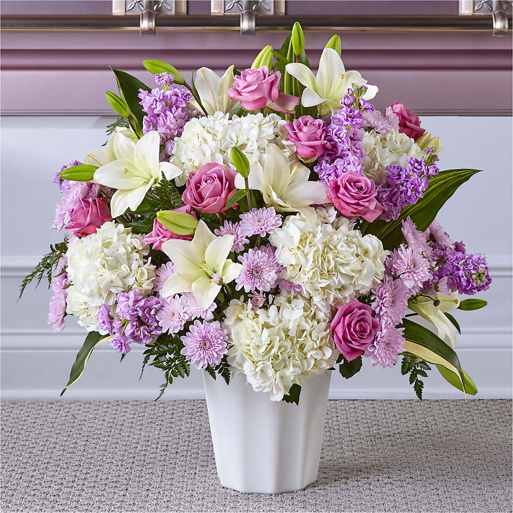 Heaven Sent Floor Basket – CARLOS BLOOMS & EVENTS, Garnerville NY