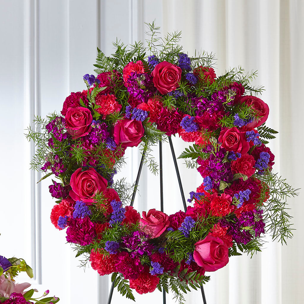 Calming Colors Wreath – CARLOS BLOOMS & EVENTS, Garnerville NY