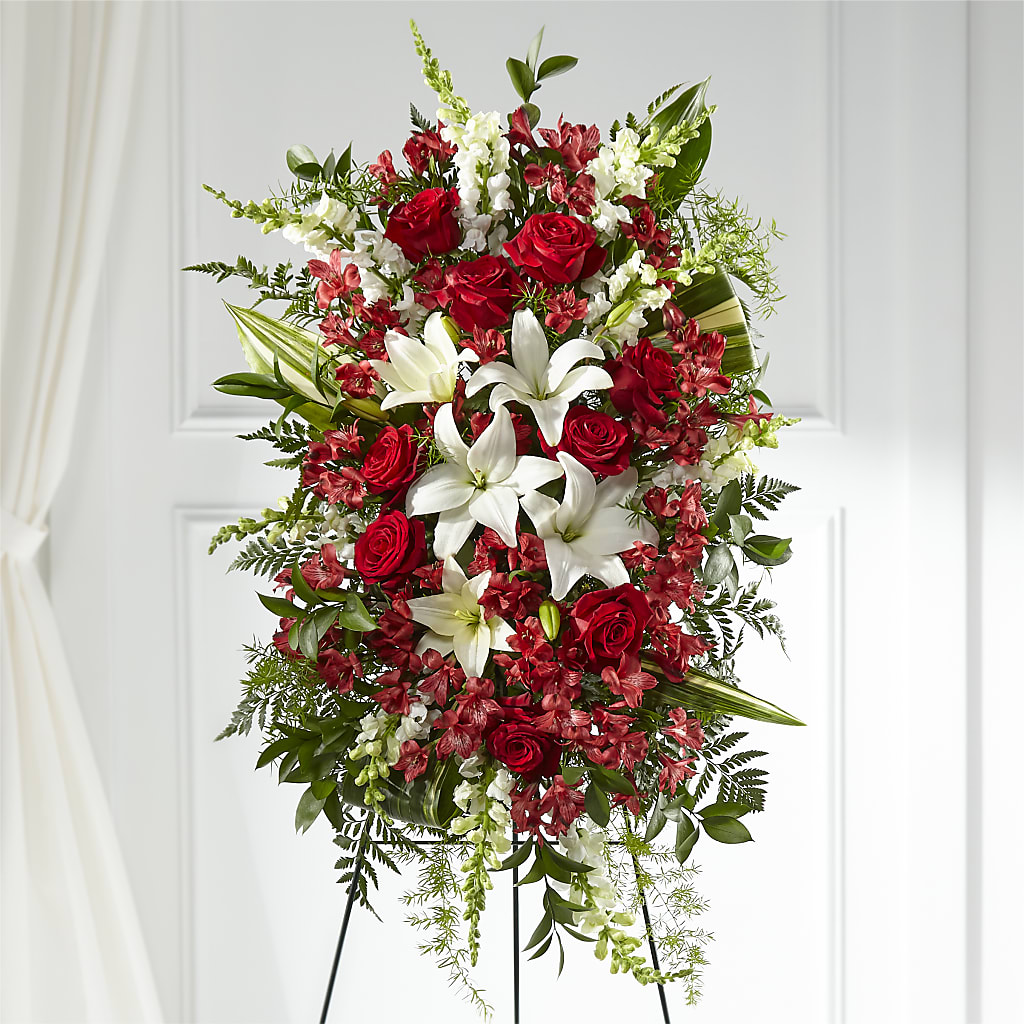Everlasting Memory Standing Spray – CARLOS BLOOMS & EVENTS, Garnerville NY