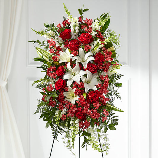Everlasting Memory Standing Spray – CARLOS BLOOMS & EVENTS, Garnerville NY