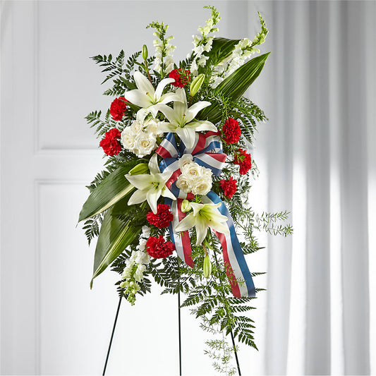 Stars of Life Standing Spray – CARLOS BLOOMS & EVENTS, Garnerville NY